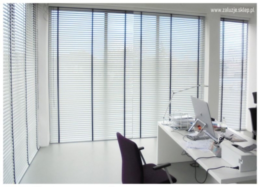 Profesjonalne biurowe żaluzje poziome 50 mm. Regulacja światła i funkcjonalność. #Biurowe #żaluzje #poziome #50mm